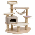 Árbol para gatos de madera y sisal con plataformas y hamaca