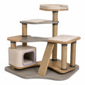 Árbol para gatos de madera y sisal con camas de poliéster
