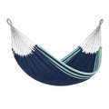 Hamaca de Algodón Azul Marino y Verde 200cm
