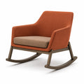 Silla mecedora de tela con base de metal 80x70x90 cm