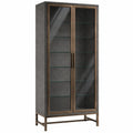 Vitrina de Metal y Vidrio Templado 180cm x 80cm x 40cm
