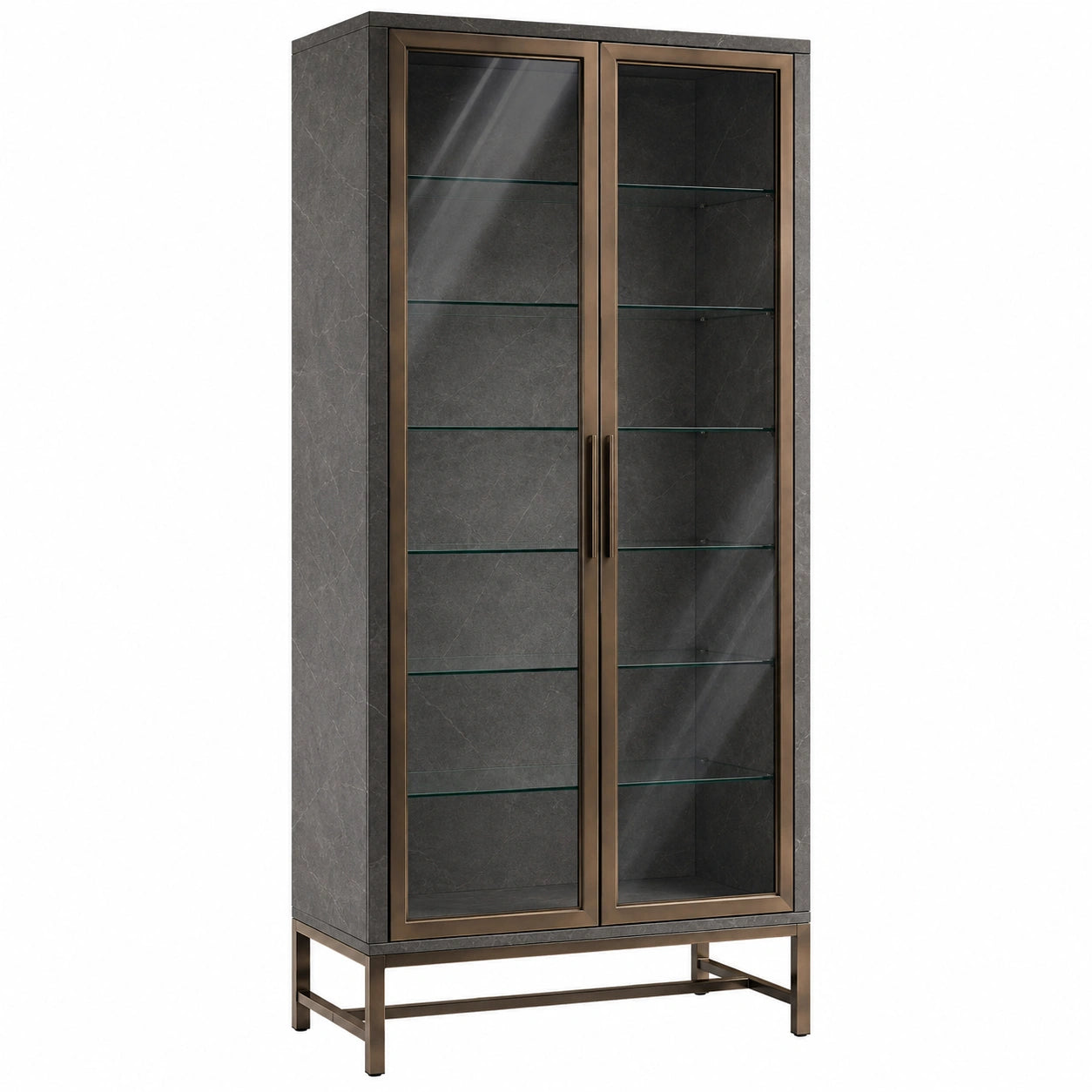 Vitrina de Metal y Vidrio Templado 180cm x 80cm x 40cm
