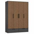 Armario de Madera y Metal con Cajones 180x90x60 cm