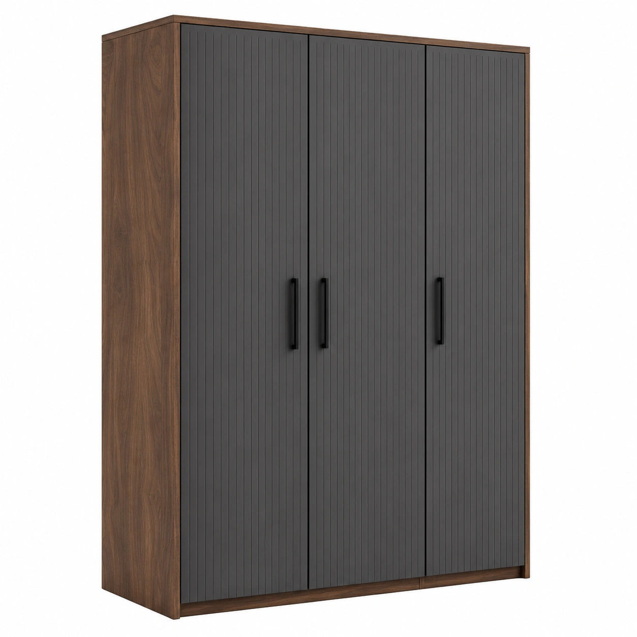 Armario de Madera y MDF con Puertas Gris 180x90x50 cm
