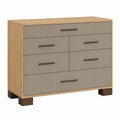 Cómoda de Madera y MDF con 6 Cajones Beige